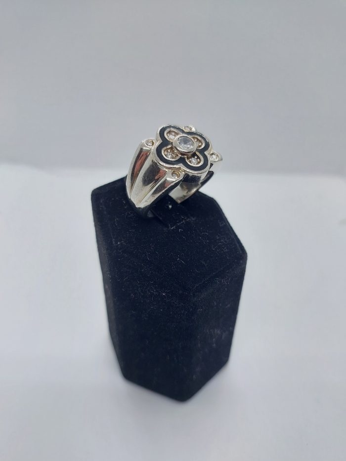 Flower ring silver 925